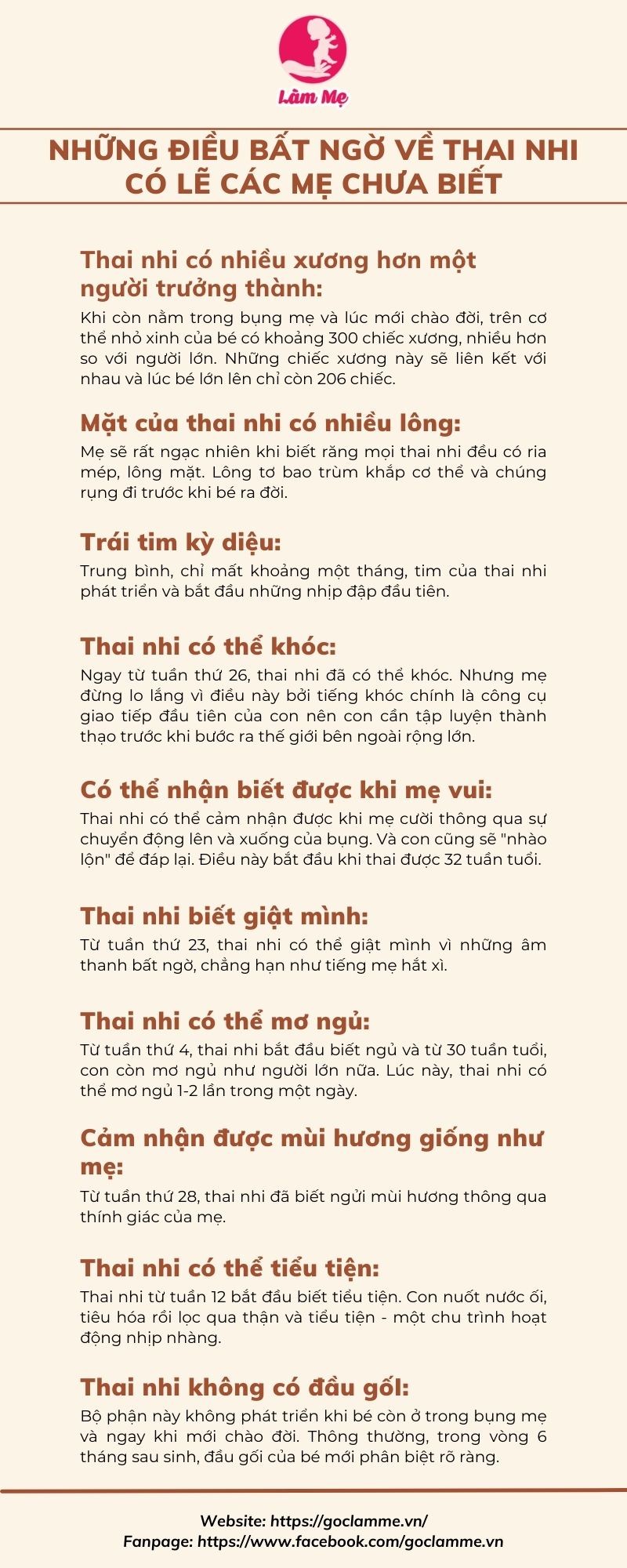 những điều bất ngờ về thai nhi