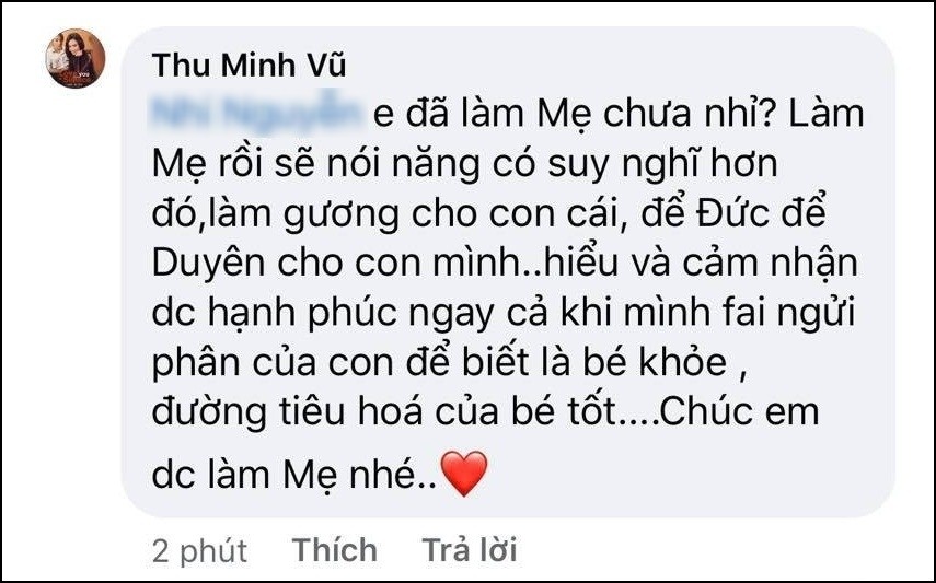 Bình luận đáp của Thu Minh