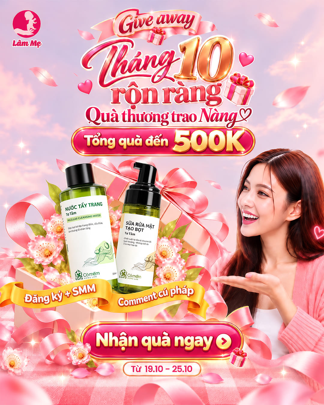 GIVEAWAY 20/10 - NHẬN NGAY BỘ CHĂM DA CAO CẤP CỎ MỀM HOMELAB
